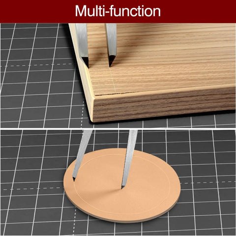Heavy Duty Six Inch Alloy Metal Compass Scribe Dead Nuts Accurate Layout Divider marking on wood and plastic surface.
