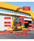 Killer Heavy Duty Hydraulic Crawler Crane With Telescopic Boom And Fly Jib showcasing components like main boom, rubber track, and winch.