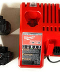 M18 Red Lithium CP2.0 lithium battery and charger for power tools, used with Pro Level Cordless Hydraulic Crimping Cutting Tool.