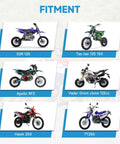 Image showing fitment for 428H Chain 130 Links with SSR 125, Tao tao 125 150, Apollo RFZ, Vader Grom clone 125cc, Hawk 250, and TT250.