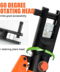 Beefy 12 Ton Hydraulic Crimping Tool For 6 AWG To 40 AWG Cables With 8 Die Sets Heavy Duty Battery Cable Lug Crimper Ergonomic Grip For Precise Hex Die Crimping On Electrical Terminals, 360-degree rotating head