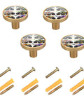 Monster Truck Style Cabinet Knobs 4 Pack 1-1/4 Inch Round Drawer Pulls Zinc Alloy Rust Resistant Easy Grip