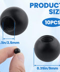 Ten Pack M4 Thread Cap Nuts Knobs Black Decorative Screw Caps For Furniture And Lighting Fixtures Perfect Fastening And Style Upgrade For Lamps Furniture And Home Decor, showing size and product quantity