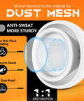 Premium Replacement Ear Tips For Apple AirPods Pro 2nd And 1st Gen White 4 Pairs showing dust mesh protective features.