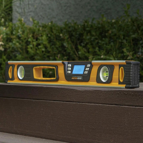 24 Inch Digital Level 0 To 180 Degrees With Large LCD Readout And Audible Alerts, Water Dust And Shock Resistant, Magnetic Bottom
