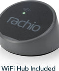 Smart Hose Timer With Two Valves And One WiFi Hub App Controlled Outdoor Faucet Timer hub device on white background