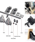 Rolling Library Ladder Rail Kit With Sliding Hardware For Home, Loft, Garage And Closet, Black Round Tube Track System