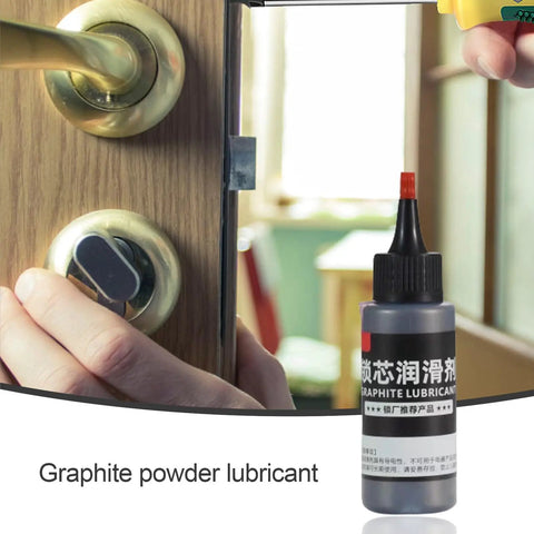 Graphite Powder Lubricant For Locks And Hinges Dry Moisture-Resistant Formula 50ml Carbon-Based Powder With Needle Tube