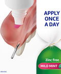 Close-up of Original Denture Adhesive Cream With Strong All Day Hold No Slip Grip Food Seal And Comfort Zinc Free Mint Flavor