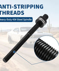 Top Notch 85Mm Front Hub Bearing Removal And Installation Kit Featuring Tough Steel Puller Clamps Made For Slick Garage Gearheads With Zero Messy Heavy Press, showing heavy-duty 45# steel spindle with anti-stripping threads.