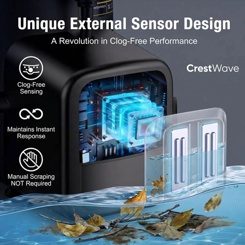 2 In 1 1/3 HP Automatic Pool Cover Pump With Submersible Design External Sensor Switch demonstrating clog-free performance