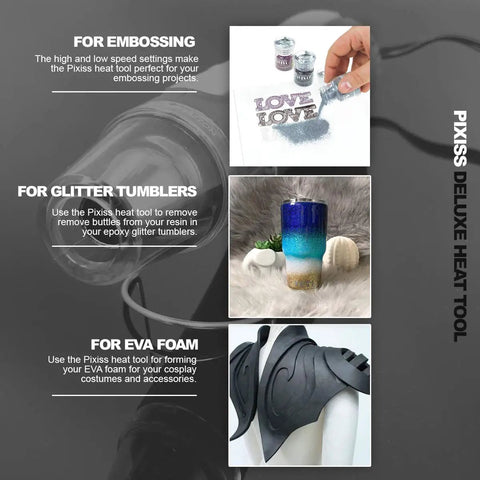Cool Crafting Tool Heat Gun For Embossing And Shrink Wrap Includes Four Embossing Powders And Anti Static Pad