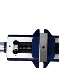 50 mm Self Centering Vise For Lathe And Milling Machines With Hardened Jaws Horizontal And Vertical Vee For Holding Round Work Durable Cast Iron Body Quick Setup Milling Solution top view with handle and jaws visible