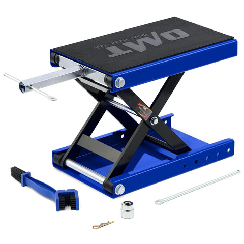 Beefed Up Heavy Duty Motorcycle Lift Jack Up To 1100 Pound With Wide Deck Scissor Lift T Handle Three Eighths Inch Socket For ATV