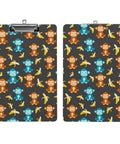 Thick Acrylic Clipboard for Office and Warehouse Durable Clipboard That Totally Holds US Letter or A4 Papers Hanging Hole Clear Desk Organizer for Notes, Sketches, and Everyday Work Banana Theme, monkey print clipboard with metal clip