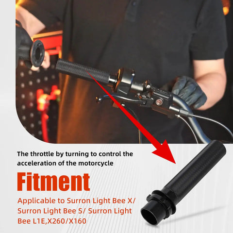 Dirt Bike Throttle Tube for Surron Light Bee X S L1E LBX Sur Ron Off Road Pro Grade 6061 Aluminum Twister Handle for Smooth Acceleration and Beefed Up Durability