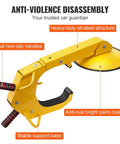 Tough As Nails Heavy Duty Wheel Lock Clamp For Trailers And Vehicles with steel structure, dual handles, and anti-rust coating.