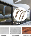 Concrete Wall Hooks Set Of Four With Expansion Anchor And Eye Bolt Heavy Duty Open Cup Hooks For Brick Walls And Cement Ceilings