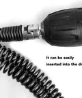 Heavy Duty 16mm Metal Drain Auger Snake 5 Meter Pipe Cleaning Tool for Sink Unclogging with drill insert connection.