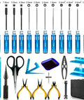 All In One Tool Kit For Remote Control Cars Boats Drones Quadcopters And Helicopters 24Pcs Hex Drivers Phillips Slotted Screwdrivers