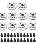 Pro Grade Aluminum 25T Servo Horn Disc Set Silver Metal RC Servo Discs For Robot Claw Car And Helicopter Builds 10 Pack 14mm Mount