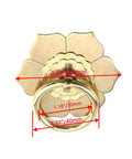 Vintage Style Gold Lotus Flower Ring Drawer Pulls 2 Pack For Cabinets And Dressers Copper Anti Rust Hardware 63mm 30mm