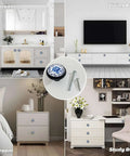 Blue Peony Flower Cabinet Knobs Set, 12 Pack For Kitchen And Bathroom shown in various room settings