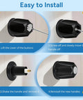Installation steps for Matte Black 3-Piece Tub Faucet Set With Shower Knobs And Spout, Replacement Kit