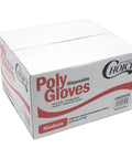Box of Latex Free Poly Disposable Gloves Ambidextrous Medium 1000 Count Pack For Light Duty Kitchen Tasks And Food Service Prep Comfortable Fit