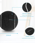 Rock Solid Precut Tennis Ball Grips 60 Piece Set For Walker Rollator And Chair 2.5 inch black rubber glide with soft felt exterior.
