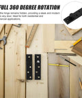 Hidden Door Pivot Hinge Full Rotation For Wood Doors Beefy Heavy Duty Metal Construction Matte Black with tools and materials