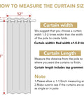 Diagram showing how to measure curtain size, featuring Olive Blackout Curtains Two Panel Set 52 Wide By 84 Long Thermal Insulated. 