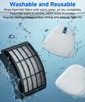 Two Pack HEPA Filters Plus Six Foam And Felt Replacement Filters For Shark Navigator Lift Away Upright Vacuum with water splash effect