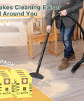 Man using wet dry vacuum with 10 Pack 10-14 Gallon Vacuum Bags for Wet Dry Vacuums, Disposable Collection Bags in workshop.