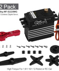 Beefy 2 Pack 25Kg Digital Servo Motor High Torque RC Servo Full Metal Gear Waterproof With 25T Servo Arm components