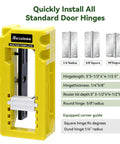 No Sweat Door Hinge Jig And Router Mortiser Guide With Grippy Silicone Base for standard door hinges and router depths.