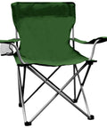 Lightweight Outdoor Folding Camping Chair With Cup Holder And Adjustable Armrests Kick Back Comfort Portable Tailgate Ready Quad Style Chair