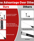Image comparing Three In One Foam Cutter Kit With Hot Wire Pen Bending Knife And Bow Cutter for DIY Crafts to a generic set.