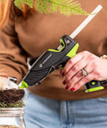 Person using a Surebonder glue gun with All Purpose 10 Inch Hot Glue Sticks For Crafts And DIY All Temperature Clear 5 Pound Box.