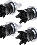 Badass Four Piece Crown License Plate Screws Antitheft Security Bolts Universal Fit For Cars Trucks Motorcycles Matte Black Aluminum Steel close-up view