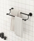 Adjustable 16 To 26 Inch Double Bath Towel Bar For Bathroom SUS304 Stainless Steel Towel Holder Hotel Style Wall Mount With Screws