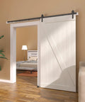 8 Ft Barn Door Hardware Kit No Fuss Easy Install Smooth Quiet Sliding Single Door Track For Low Ceiling Rooms