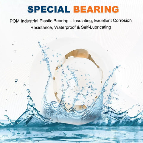 Eight Pieces POM Plastic Bearings 4 By 13 By 5 mm Deep Groove Ball Bearings With Glass Balls And Nylon Cage for DIY Projects