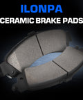 ILONPA ceramic brake pads set, 4 pcs with hardware, automotive brake components