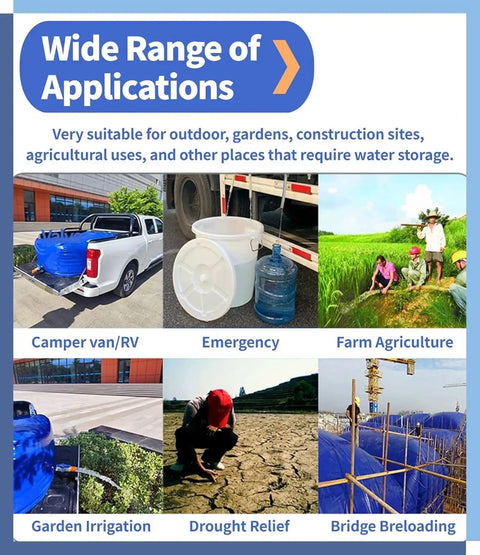 Massive Capacity Collapsible Water Bladder Tank For Gardens And Farms, Portable Water Storage Bag 1136L 300Gal Cistern applications