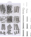 122 Piece Clevis And Cotter Pin Kit Stainless Steel Fastener Set With M6 M8 Clevis Pins and M1.5 M2 M3 Cotter Clips