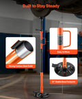 Legit Heavy Duty Underhoist Support Stand With Adjustable Height And Smooth Bearing Handle For 2204 Lb Rides shown with strong carbon steel material and stable base.