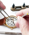 Repairing watch mechanism using 8 Piece Pro Grade Precision Jewelers Screwdriver Set For Watch Eyeglasses Jewelry And Electronics Repair