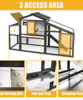 Durable Wooden Chicken Coop For Backyard 2 To 3 Hens Hen House with nesting box, pull-out trays, sleeping perch