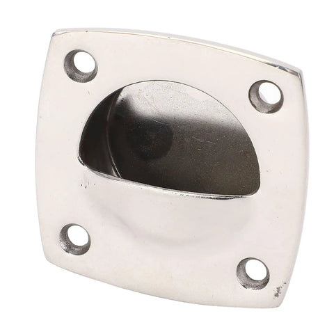 Badass Marine Grade Solid Stainless Steel Flush Pull Handle Rust Proof Cabinet Hardware Minimalist Square Design For Boats Cabins Decks And Kitchen Cabinetry